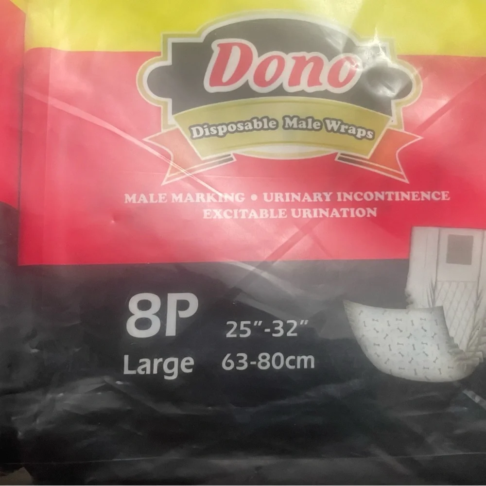 Lot of 4 8ct packs DONO Large Dog Diapers (32 total)